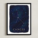 "Zodiac Constellation Cancer" - Personalized Art Print in Galaxy by Ashley Presutti Beasley - Framed