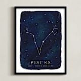 "Zodiac Constellation Pisces" - Personalized Art Print in Galaxy by Ashley Presutti Beasley - Framed