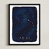 "Zodiac Constellation Aries" - Personalized Art Print in Galaxy by Ashley Presutti Beasley - Framed