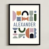 "Mid-Century Kid" - Personalized Art Print in Midcentury by Pati Cascino - Framed