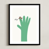 "Howdy" - Art Print in Cactus by mo kelley - Framed