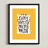 "Eeny Meeny" - Art Print in Golden Yellow by Ariel Rutland - Framed