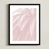 "Soft Palm Top" - Art Print in blush pink by Owl and Toad - Framed