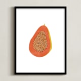 "Papaya" - Art Print in Papaya by Anupama - Framed