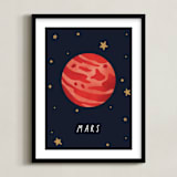 "Solar System VI (Mars)" - Art Print in Night by Elly - Framed