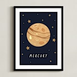"Solar System VIII (Mercury)" - Art Print in Night by Elly - Framed