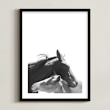"Foal" - Art Print in Charcoal by Anne Ciotola - Framed