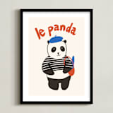 "French Panda" - Art Print in Ink by Morgan Kendall - Framed