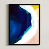 "Rincon" - Art Print in pacific blue by Jenny Partrite - Framed