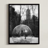 "City Sphere" - Art Print in Black and White by Mark Kirby - Framed