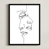 "point of view" - Art Print in charcoal black by R studio - Framed