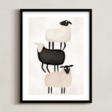 "I got your back" - Art Print in Wool by Maja Cunningham - Framed