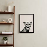 "Leopard" - Art Print in Sand by Teju Reval - In a Room