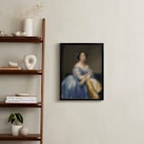 "Lady in Blue" - Art Print in azure by Claire - In a Room