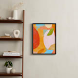 "A colorful moment" - Art Print in Juicy Orange by Dominique Vari - In a Room