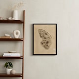 "Vintage Mariposa I" - Art Print in Vintage Ivory by jinseikou - In a Room