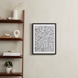 "Criss Cross" - Art Print in Midnight by raven erebus - In a Room
