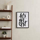 "Let's Get Lost" - Art Print in Painted Black by Sam Dubeau - In a Room