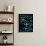 "Forest Focus" - Art Print in Deep Blue-Green by Satpreet K - In a Room