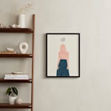 "From Where I Stand" - Art Print in Indigo by Field and Sky - In a Room