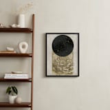 "Peep Hole" - Art Print in Antique Gold by Faiza Khan - In a Room