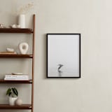"Pelican on Lake" - Art Print in Medium Grey by Mary Ann Glynn-Tusa - In a Room