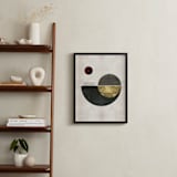 "The Eclipse" - Art Print in Vintage Gold by Faiza Khan - In a Room