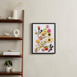 "Bloom Baby Bloom" - Art Print in Classic Rose by Theresa Bear - In a Room