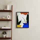 "Tropical Elements" - Art Print in Terracotta Blue by Jenna Skead - In a Room