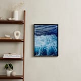 "Wavy Blue" - Art Print in Navy by Carole Crohan - CaroleeXpressions - In a Room