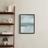 "Ice on the Lake" - Art Print in Ice Blue by Renee Anne Bouffard-McManus - In a Room