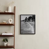 "Day at the Beach" - Art Print in Pebble by Sea and Sky - In a Room