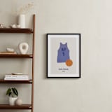 "B-Ball" - Personalized Art Print in Blue by Tyler Tea - In a Room