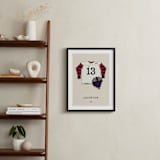 "American Football" - Personalized Art Print in Rich Red by Tyler Tea - In a Room