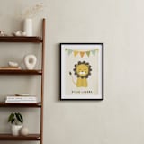 "Sleepy Lion" - Personalized Art Print in Eggshell by Haley McCoy - In a Room