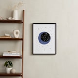 "Moon Magic & You" - Art Print in Periwinkle Blue by Emanuela Carratoni - In a Room