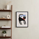 "French Cat" - Art Print in Noir by Morgan Kendall - In a Room