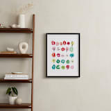 "Alpha Dots" - Art Print in Poppy Red by Kelly Ventura - In a Room