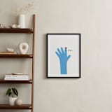 "Bonjour" - Art Print in Blueberry by mo kelley - In a Room