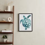 "Tropical Sea Turtle" - Art Print in Caribbean by Shirley Browning - In a Room