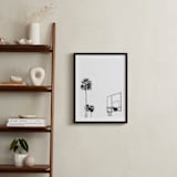 "Hoops and Palms" - Art Print in white by Irene Suchocki - In a Room