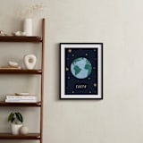 "Solar System I (Earth)" - Art Print in Night by Elly - In a Room