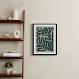 "Squiggly Snake" - Art Print in Cactus by Jenna Holcomb - In a Room