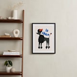 "French Dog" - Art Print in Charcoal by Morgan Kendall - In a Room