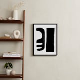 "Abstract Forms" - Art Print in Black and White by Ilana Greenberg - In a Room