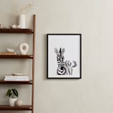 "Baby Animal Friends: Zebra" - Art Print in Zebra Black by Jieun K Rasband - In a Room