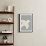 "Summer Dove" - Art Print in Sky Gray Blue by Coit Creative - In a Room