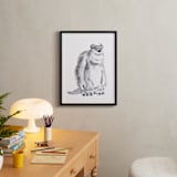 "Sulley" - Art Print in White by Mary Gaspar - In a Room