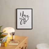 "I Love You So" - Personalized Art Print in Cloud by Kelly Ventura - In a Room