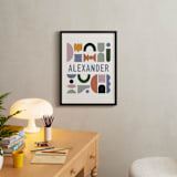 "Mid-Century Kid" - Personalized Art Print in Midcentury by Pati Cascino - In a Room